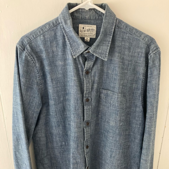 Lucky Brand DENIM Button Up M’s Med EUC - Picture 3 of 5